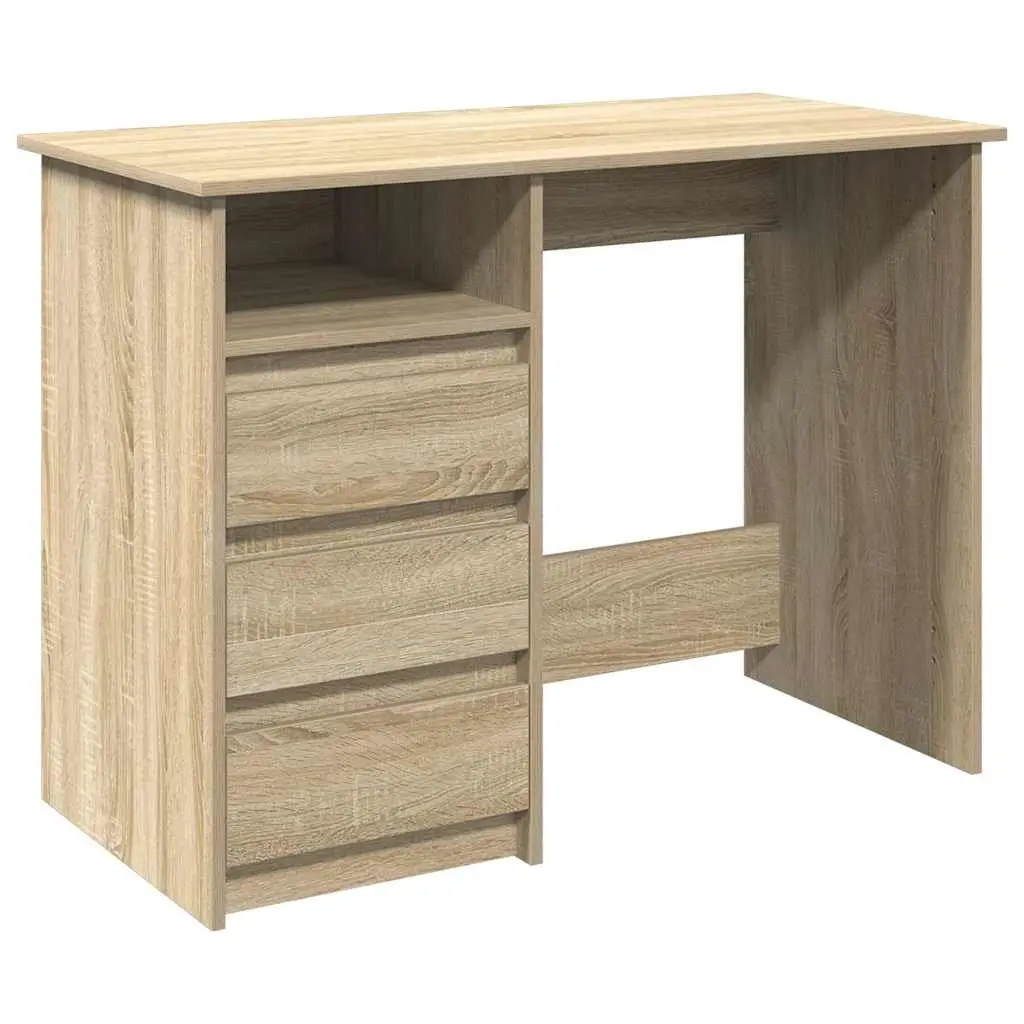 Writing Desk Engineered Wood 102x50x75 cm Brown Sonoma Oak