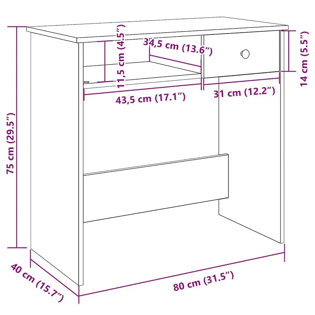 White Writing Desk for Home Office Use