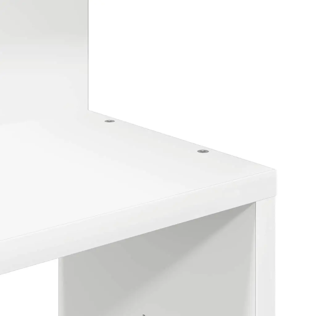32x32x127.5 cm White Wall Corner Shelf for Storage