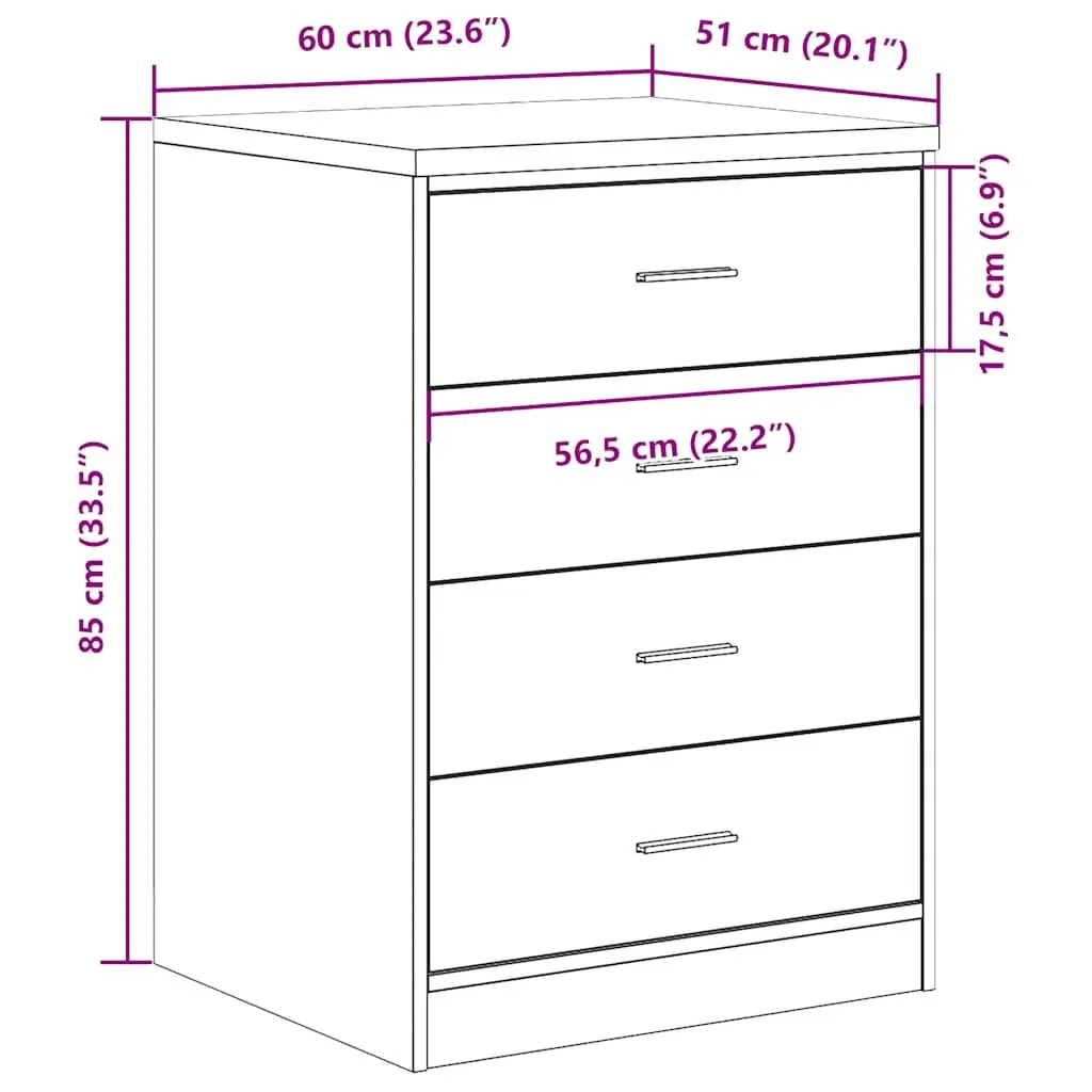 Garage Storage Cabinet Pinewood 60x51x85cm Grey