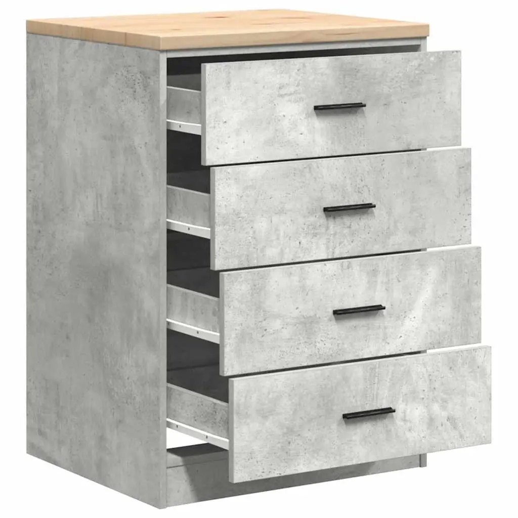 Garage Storage Cabinet Pinewood 60x51x85cm Grey