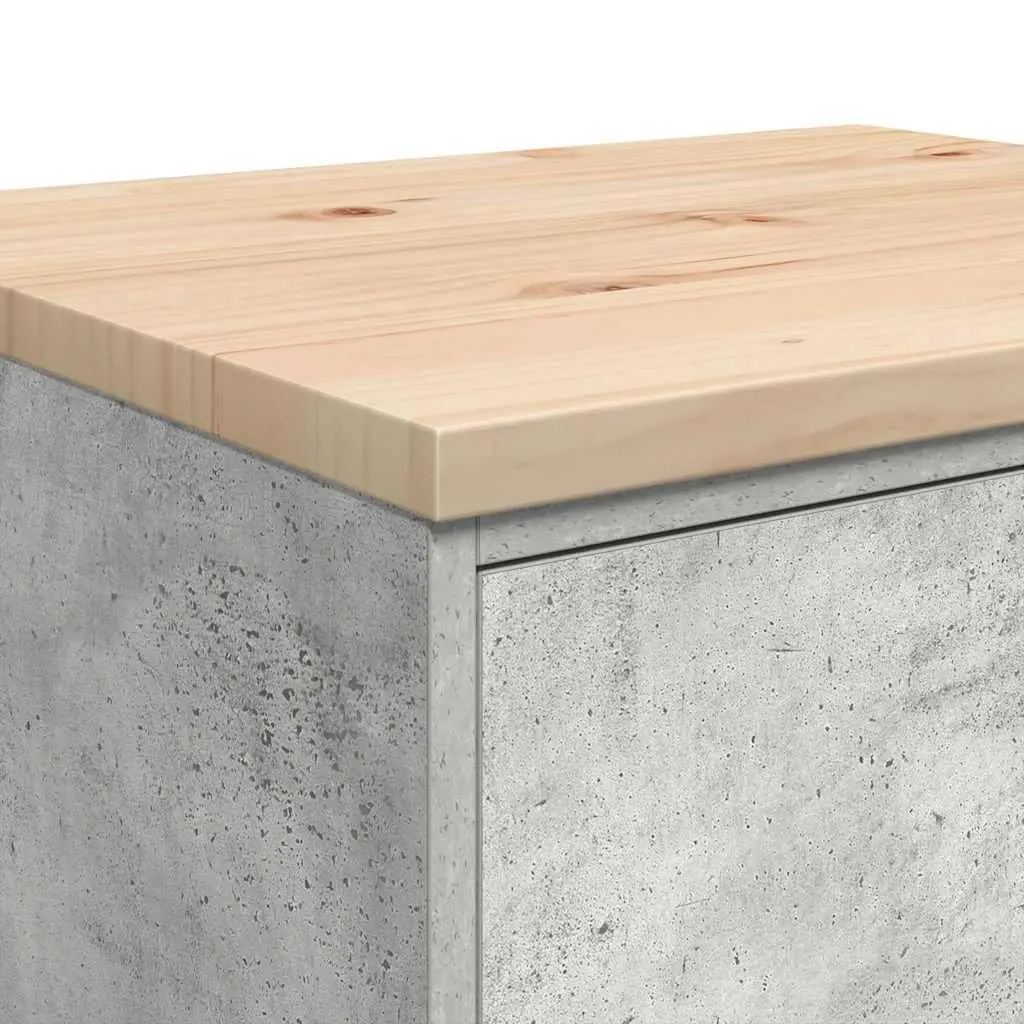 Garage Storage Cabinet Pinewood 60x51x85cm Grey