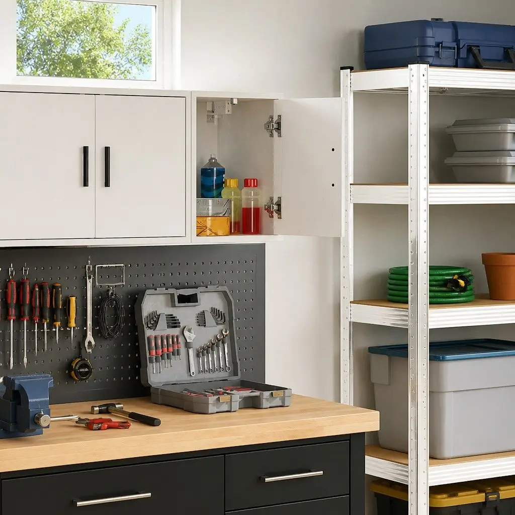 Wall-mounted Cabinet Engineered Wood White Storage Cupboard