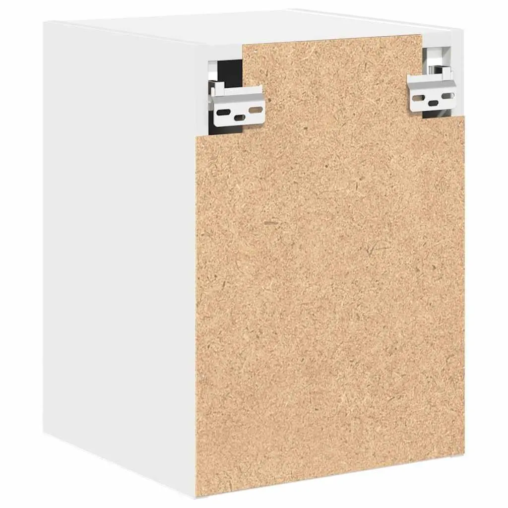 Wall-mounted Cabinet Engineered Wood White Storage Cupboard