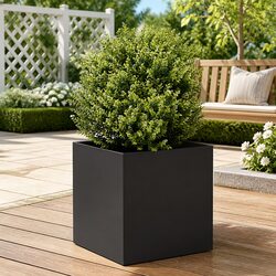 Durable Black Raised Bed Planter 40x40x40 cm Garden Box