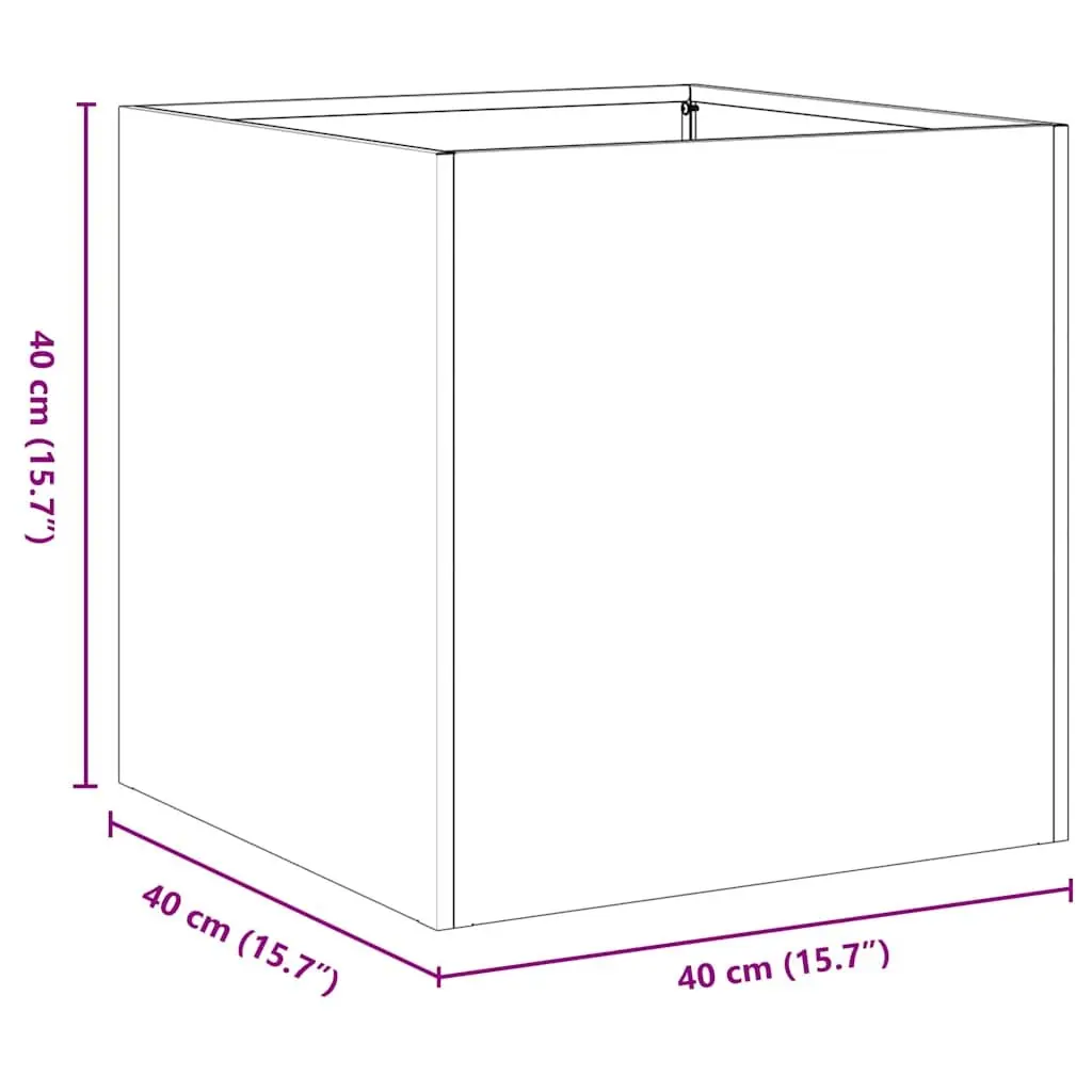 Black Raised Bed Planter 40x40x40 cm Garden Box