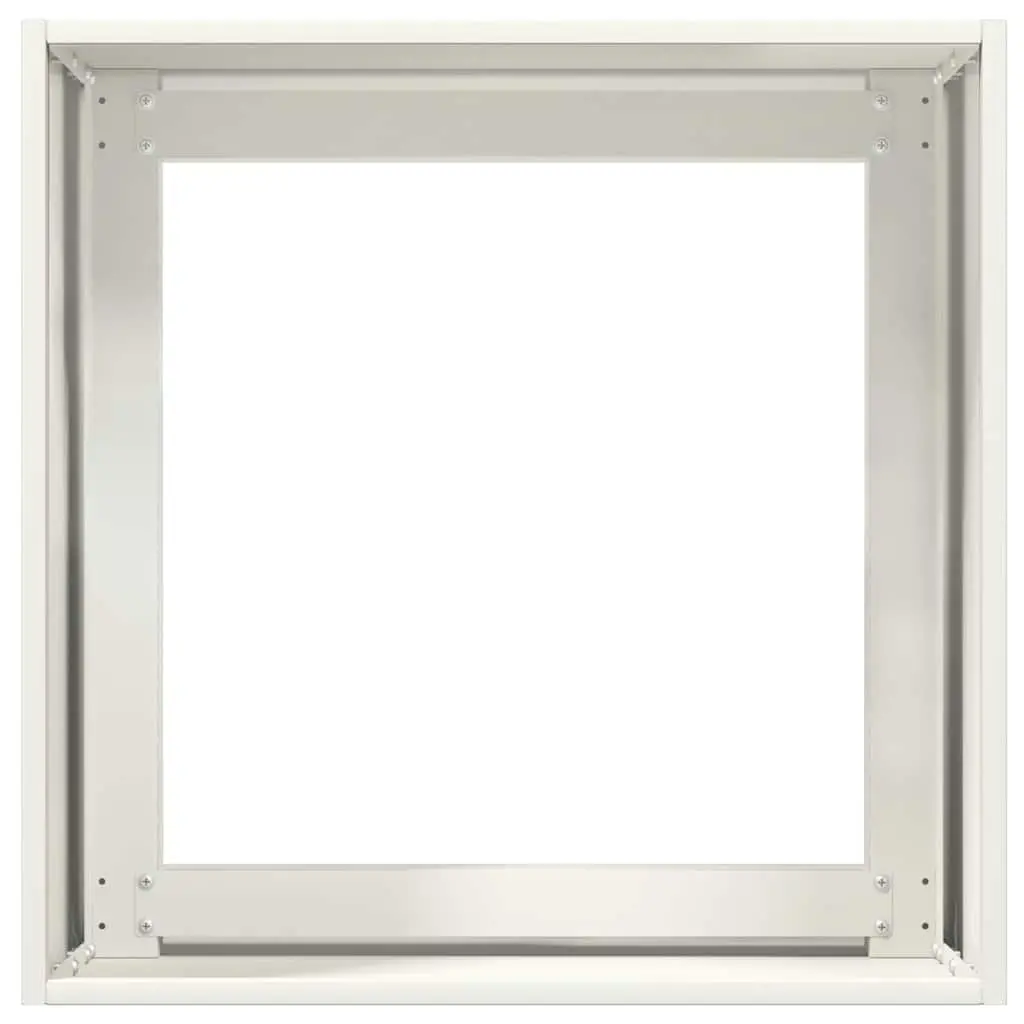 Raised Planter Box Garden Cold-rolled Steel Outdoor 40cm White 40x40x40cm