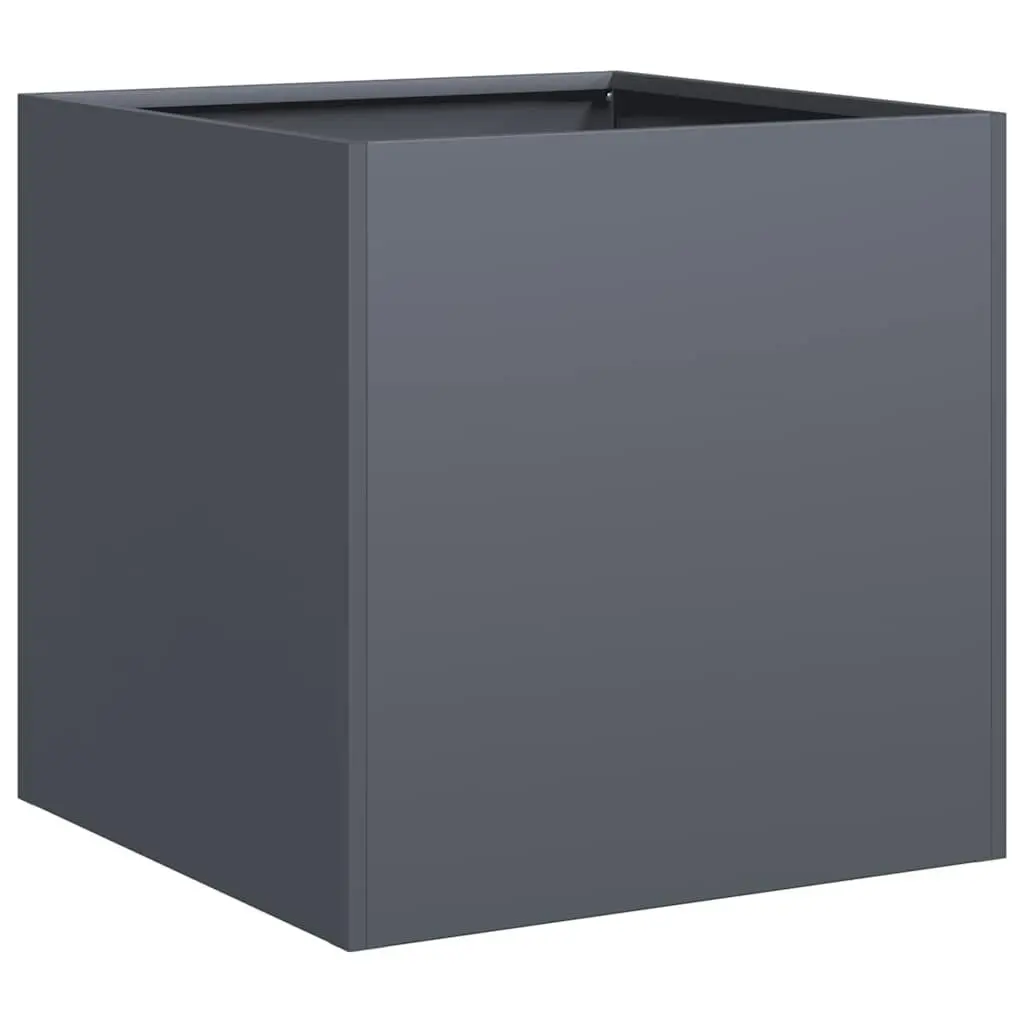 Planter Box Cold-rolled Steel 40x40x40 cm Anthracite
