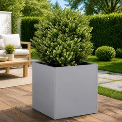 Durable Galvanised Steel Planter 40x40x40 cm for Gardens