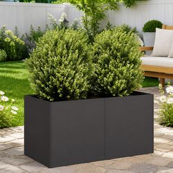 Durable Black Steel Raised Garden Bed 80x40x40 cm