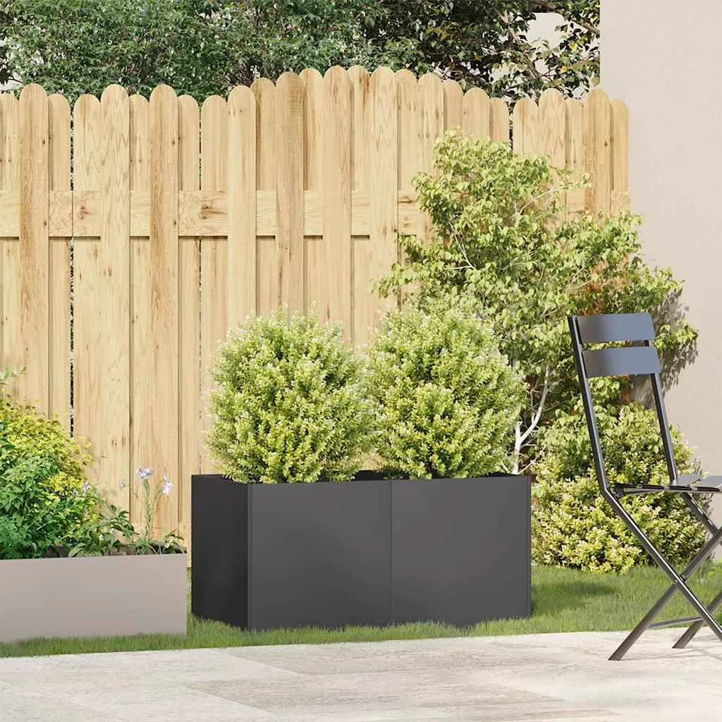 Planter Cold-rolled Steel 80x40x40 cm Black Raised Garden Bed