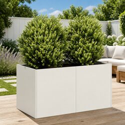 Durable White Raised Garden Planter Box 80x40x40cm