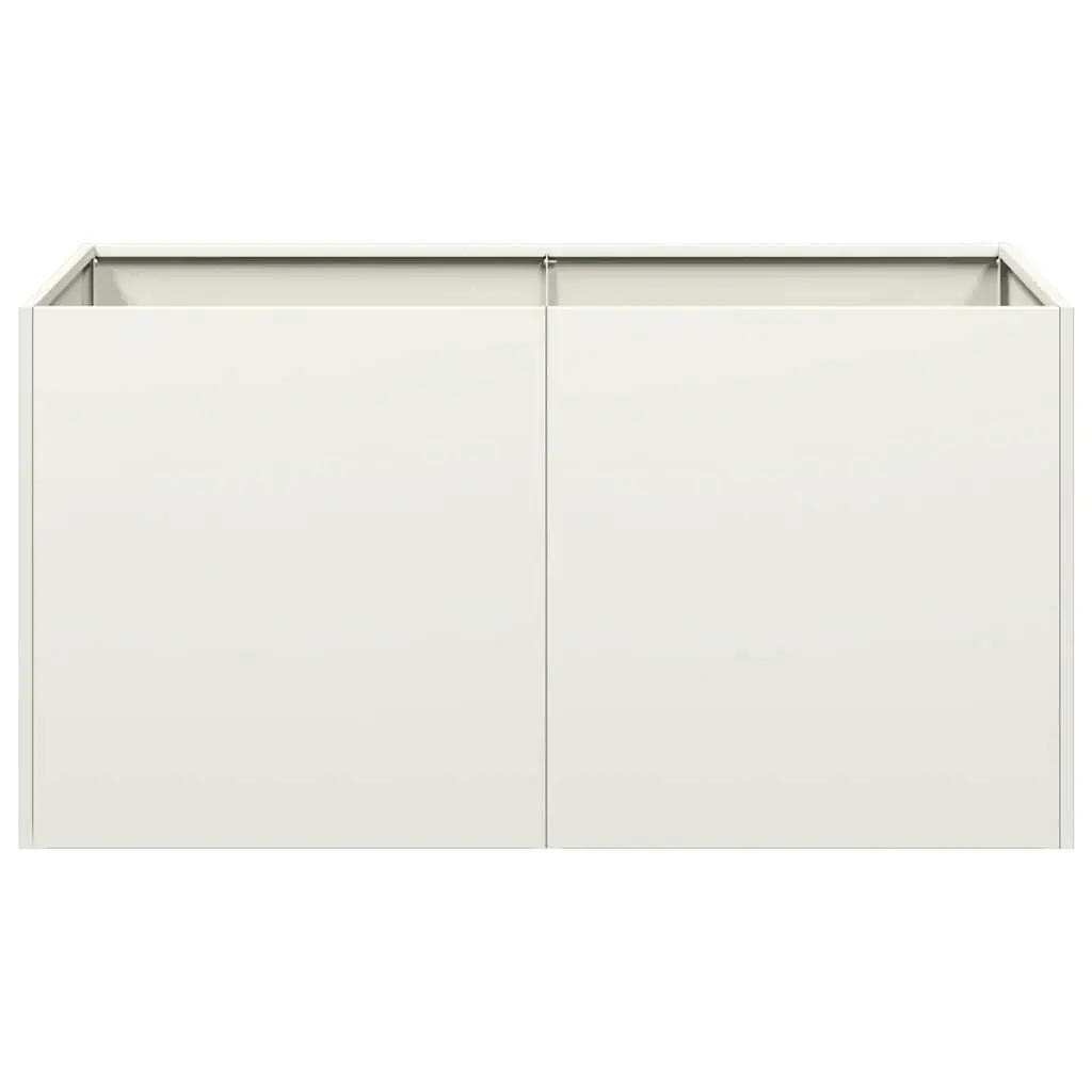 Raised Garden Planter Box Cold-rolled Steel 80x40x40cm White