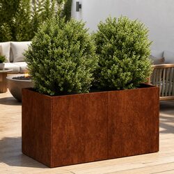 Durable Raised Garden Planter Box in Weathering Steel