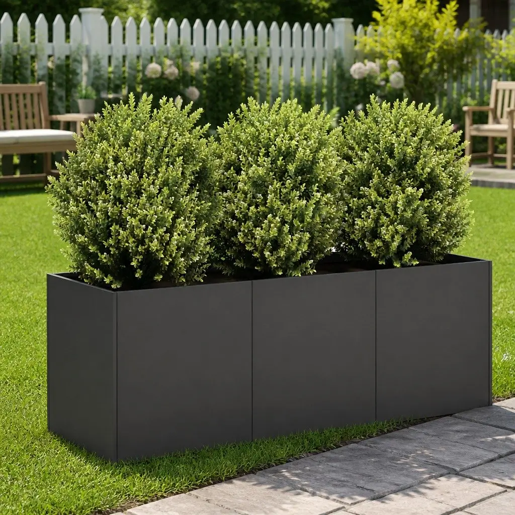Raised Garden Planter Box Cold-rolled Steel 120x40x40 cm Black