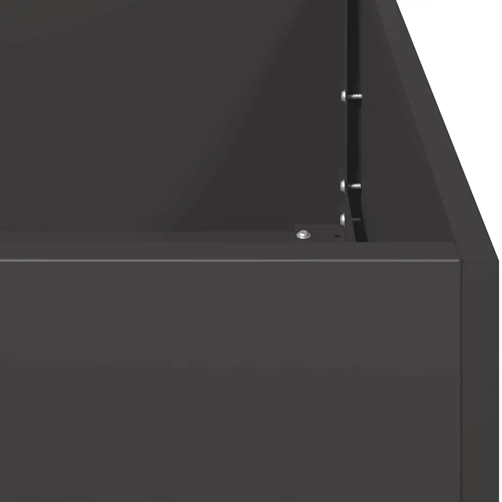 Raised Garden Planter Box Cold-rolled Steel 120x40x40 cm Black