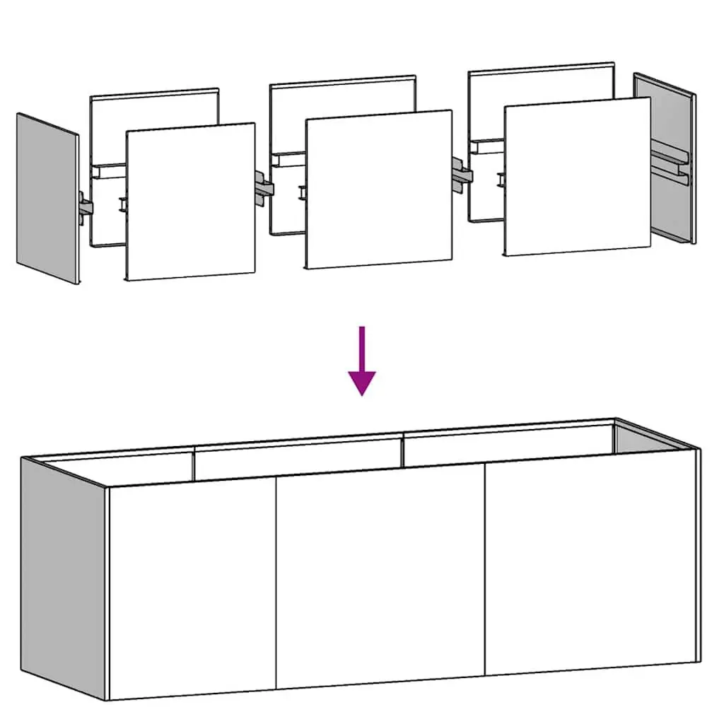 Cold-Rolled Steel Planter Box 120x40x40cm