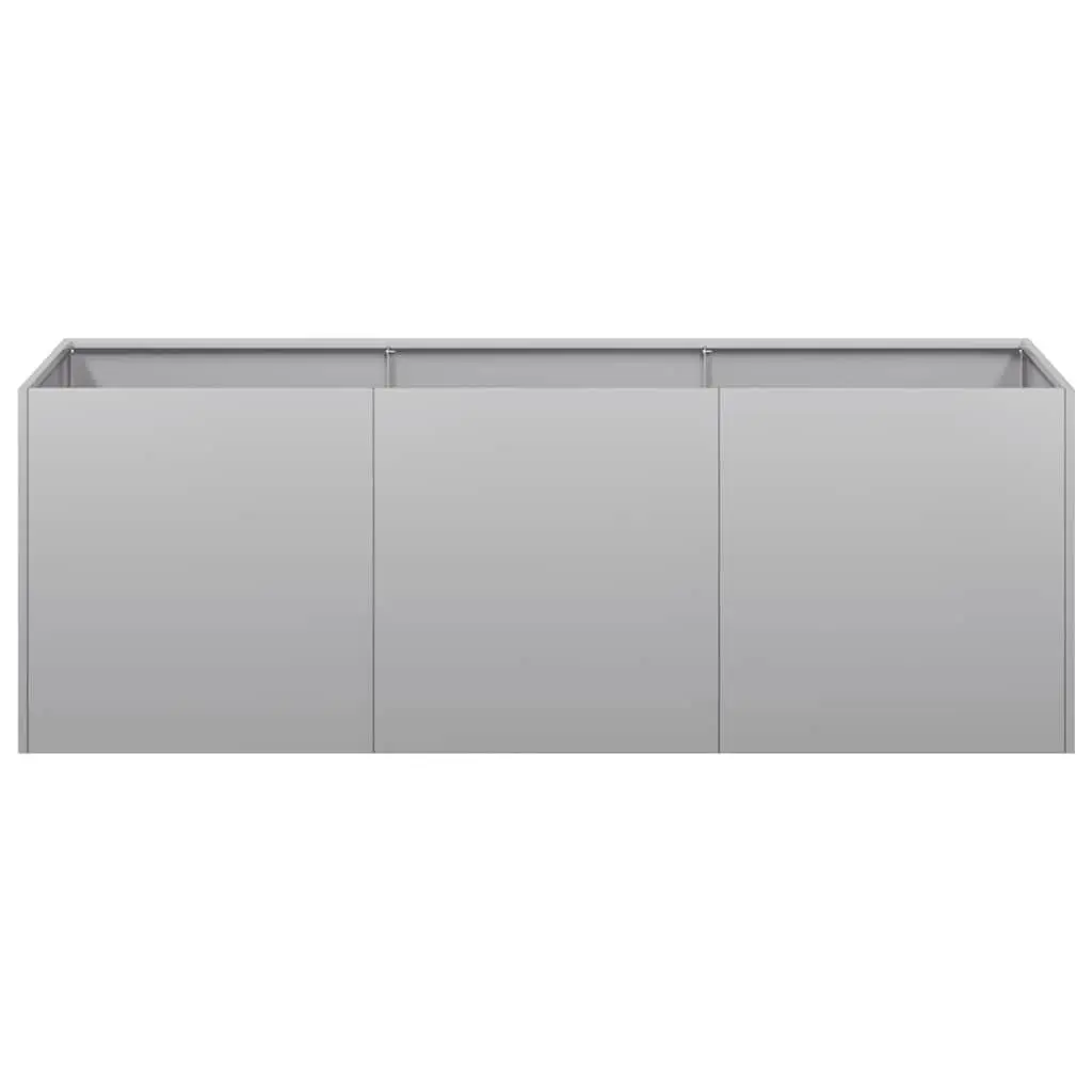 Galvanised Steel Planter Raised Garden Bed 120 x 40 x 40 cm Silver