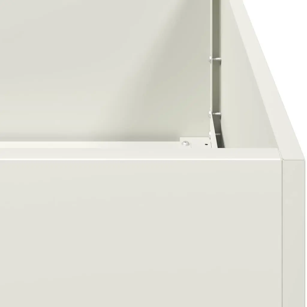 Raised Garden Planter Box Cold-Rolled Steel 200x40x40 cm White