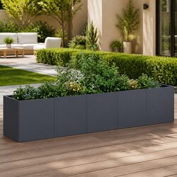 Stylish Large Raised Planter Box 200x40x40cm Anthracite