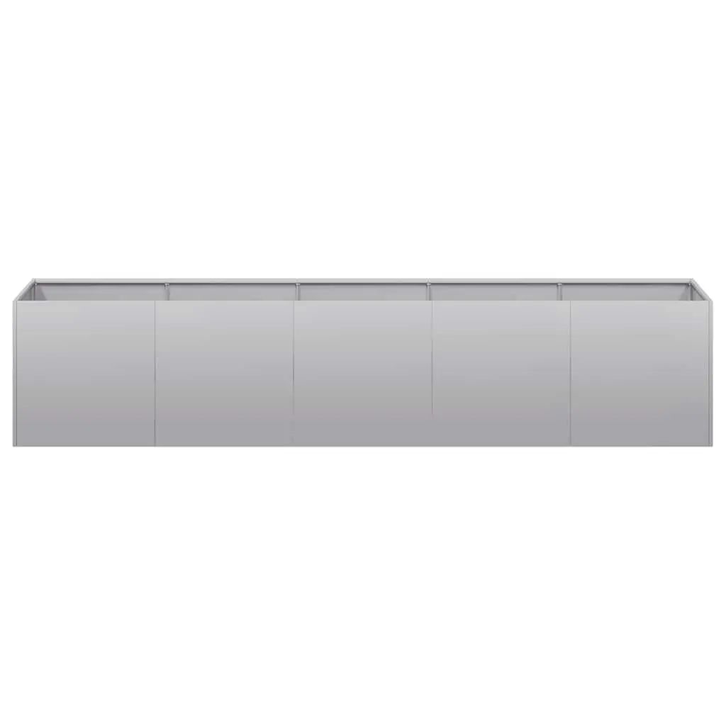 Galvanised Steel Planter Raised Garden Bed 200x40x40cm Silver
