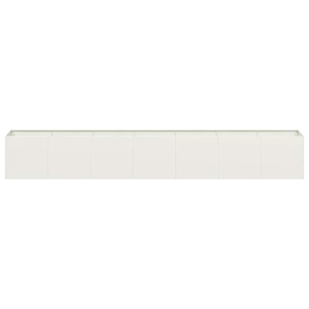 Cold-rolled Steel Planter in White 280x40x40 cm