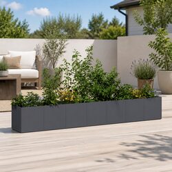 Premium Anthracite Raised Garden Planter Box 280x40x40 cm