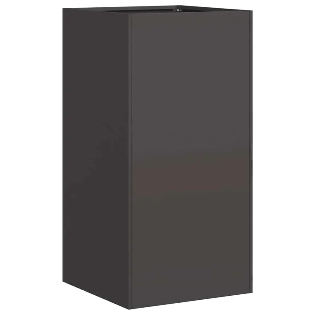Planter Box Cold-rolled Steel 40x40x80 cm Black Raised Garden Bed Outdoor
