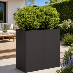 Sturdy Raised Garden Planter in Black Cold-rolled Steel
