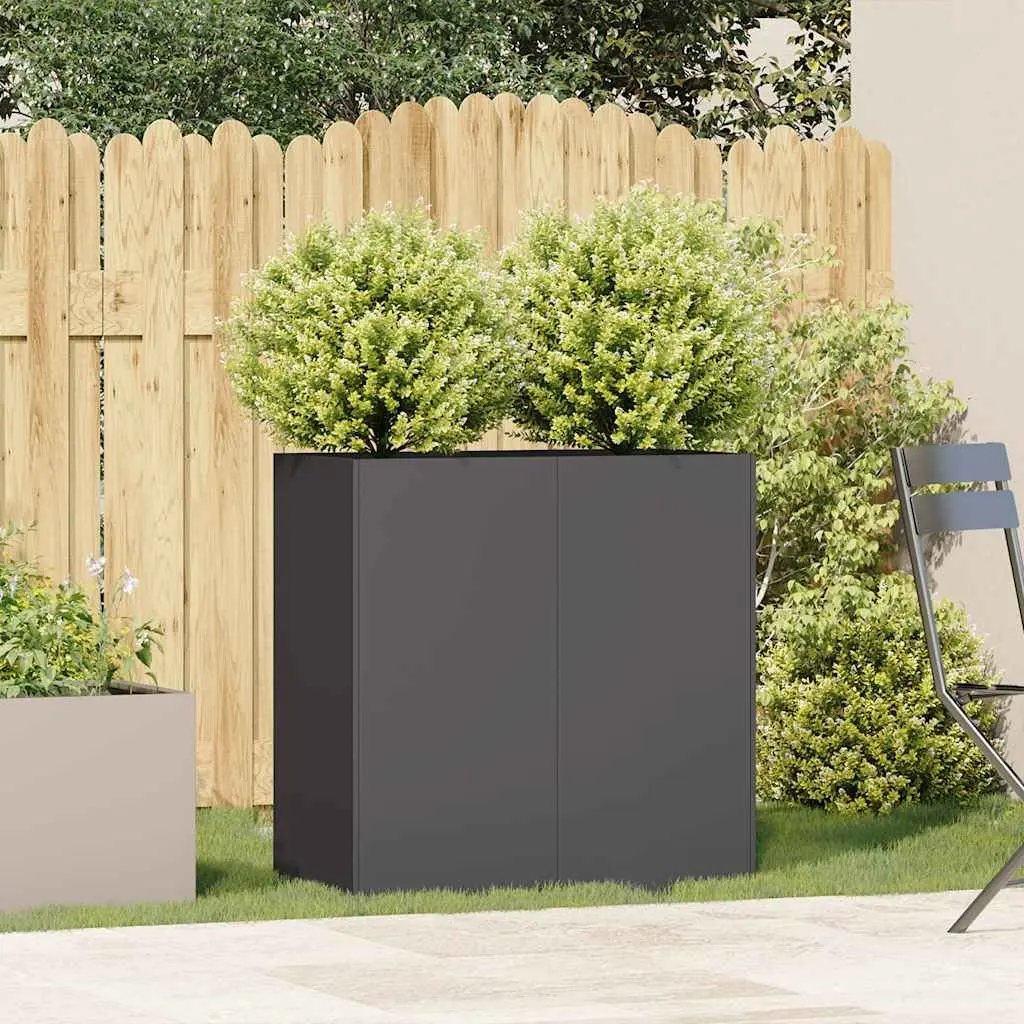 Raised Garden Planter Cold-rolled Steel 80x40x80cm Black