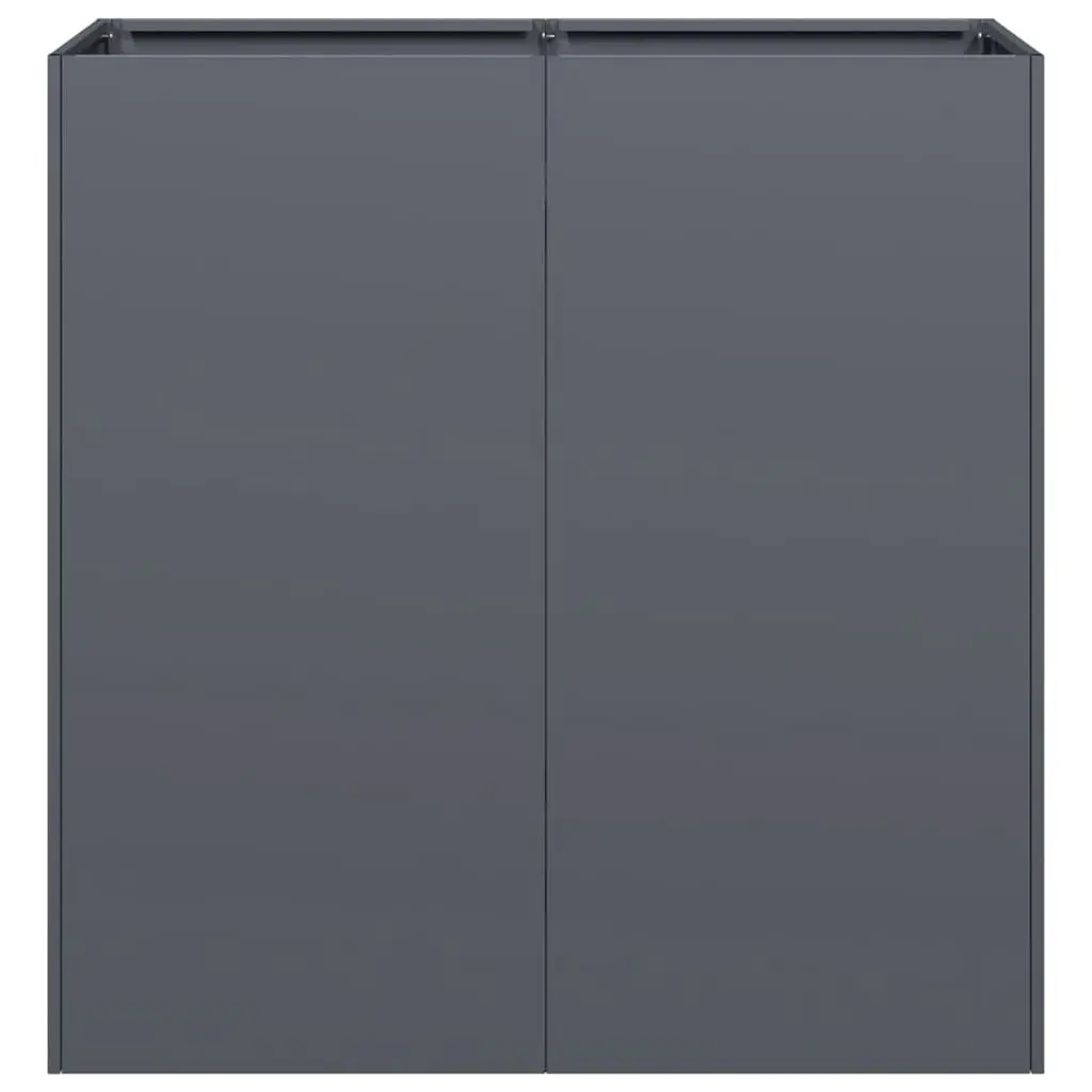 Planter Anthracite Cold-Rolled Steel 80x40x80cm Raised Garden Bed Outdoor