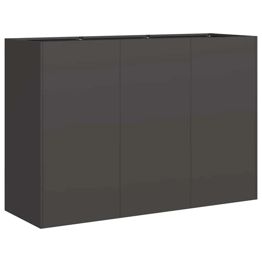 Raised Planter Box Cold-Rolled Steel 120 x 40 x 80 cm Black