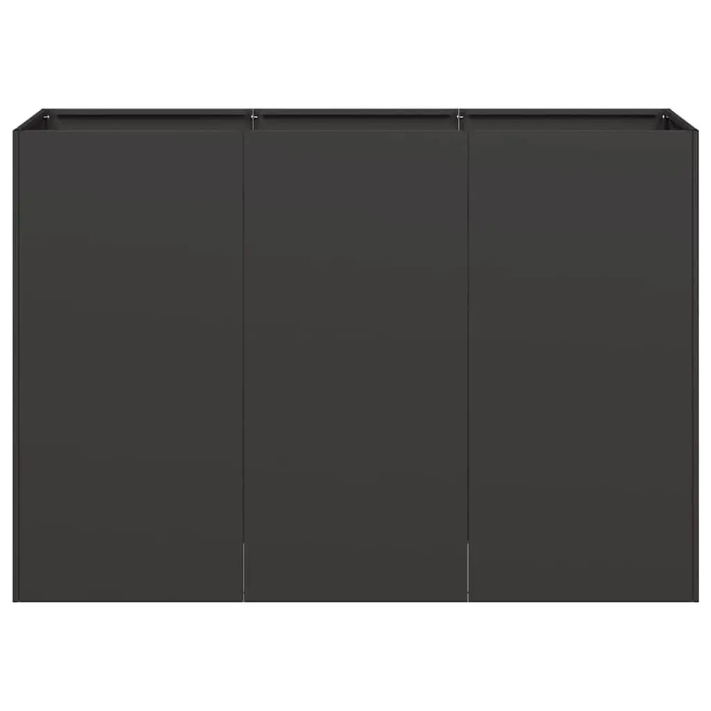 Raised Planter Box Cold-Rolled Steel 120 x 40 x 80 cm Black