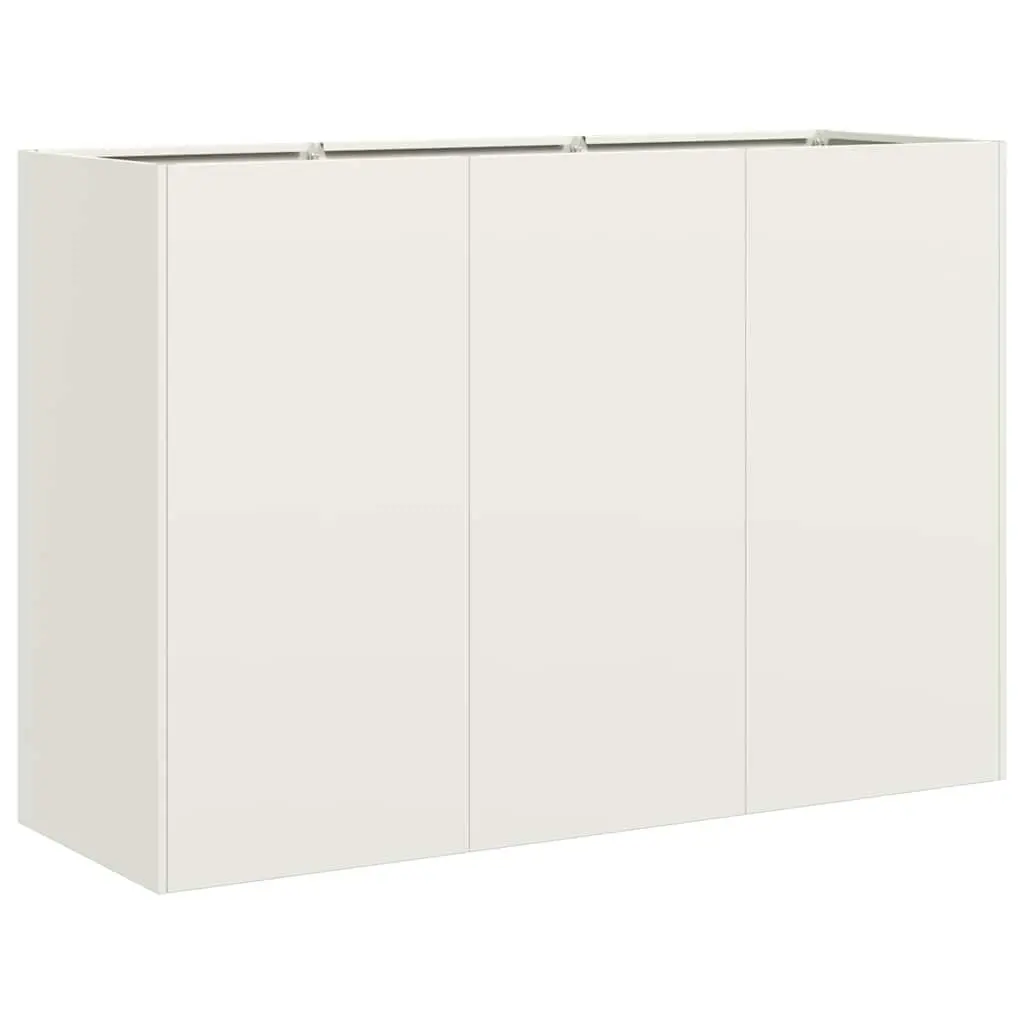 Cold-Rolled Steel Planter Box in White 120x40x80 cm