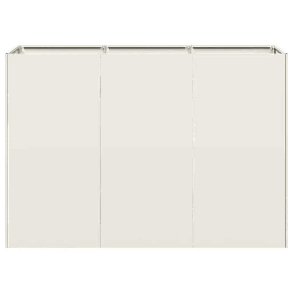 Cold-Rolled Steel Planter Box in White 120x40x80 cm