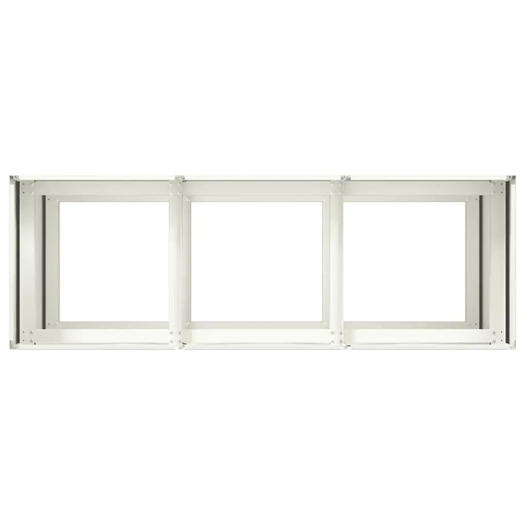 Cold-Rolled Steel Planter Box in White 120x40x80 cm