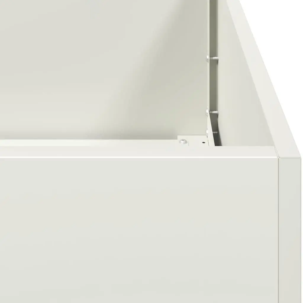 Cold-Rolled Steel Planter Box in White 120x40x80 cm