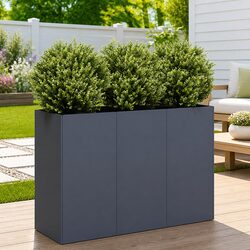 Anthracite Cold-rolled Steel Raised Garden Planter Box 120x40x80cm