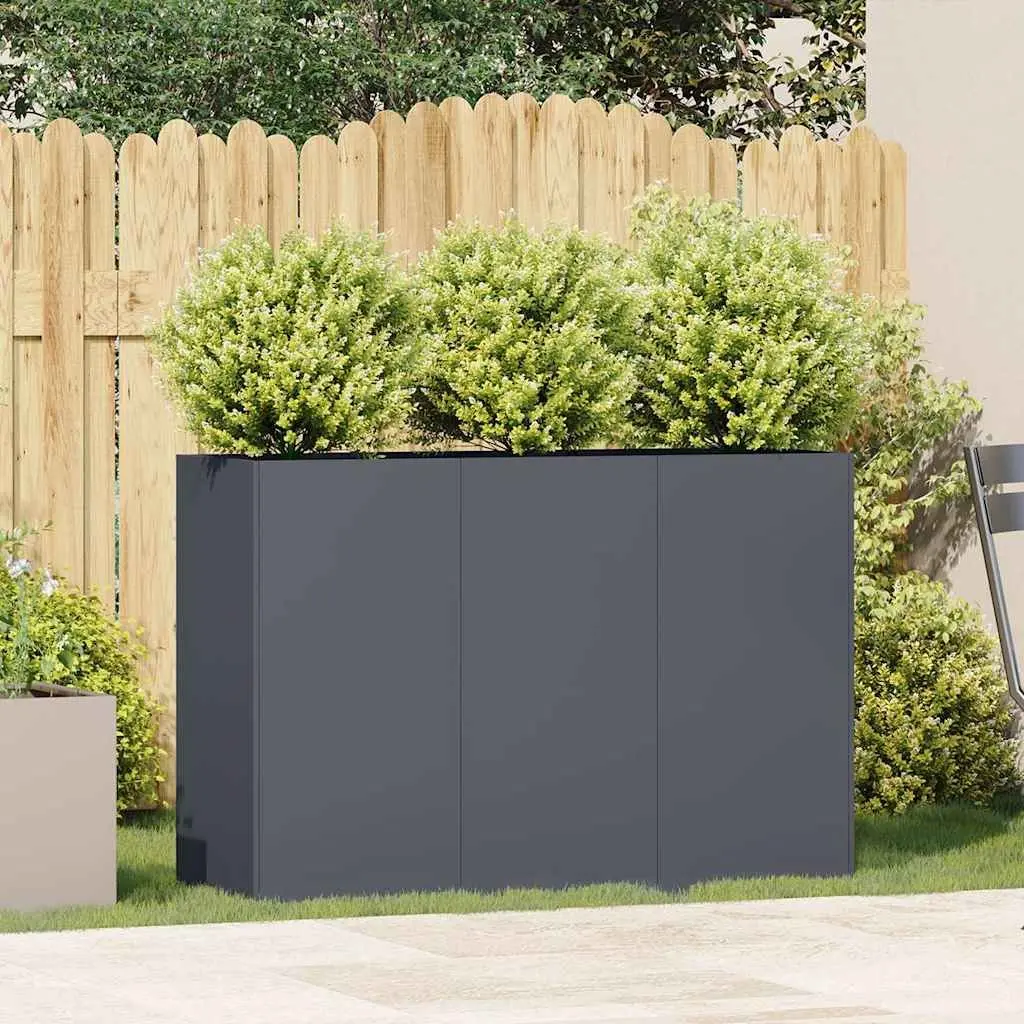 Anthracite Cold-rolled Steel Raised Garden Planter Box 120x40x80cm