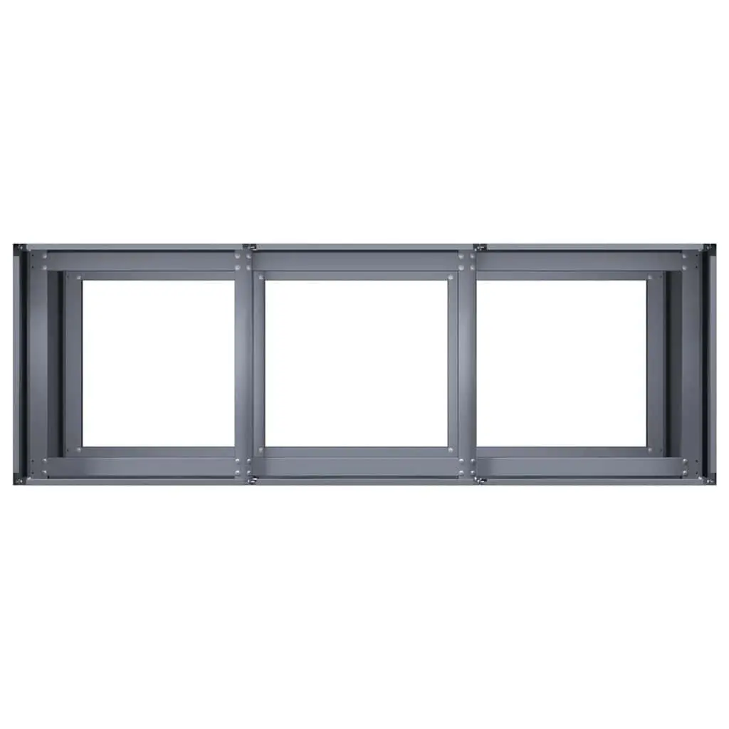 Anthracite Cold-rolled Steel Raised Garden Planter Box 120x40x80cm