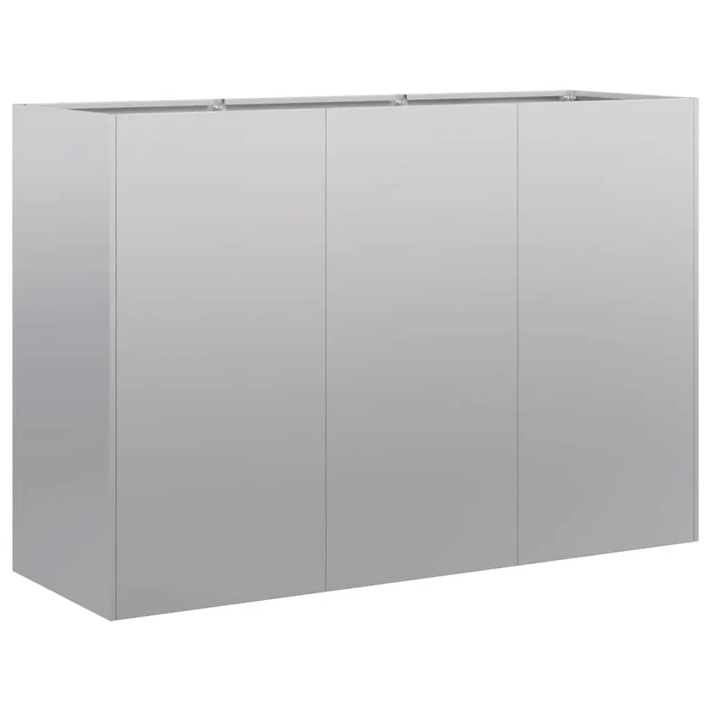 Galvanised Steel Planter 120x40x80 cm for Outdoor Gardening