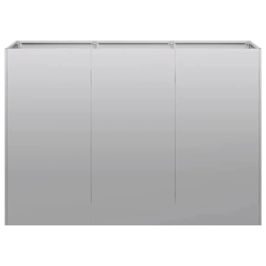 Galvanised Steel Planter 120x40x80 cm for Outdoor Gardening