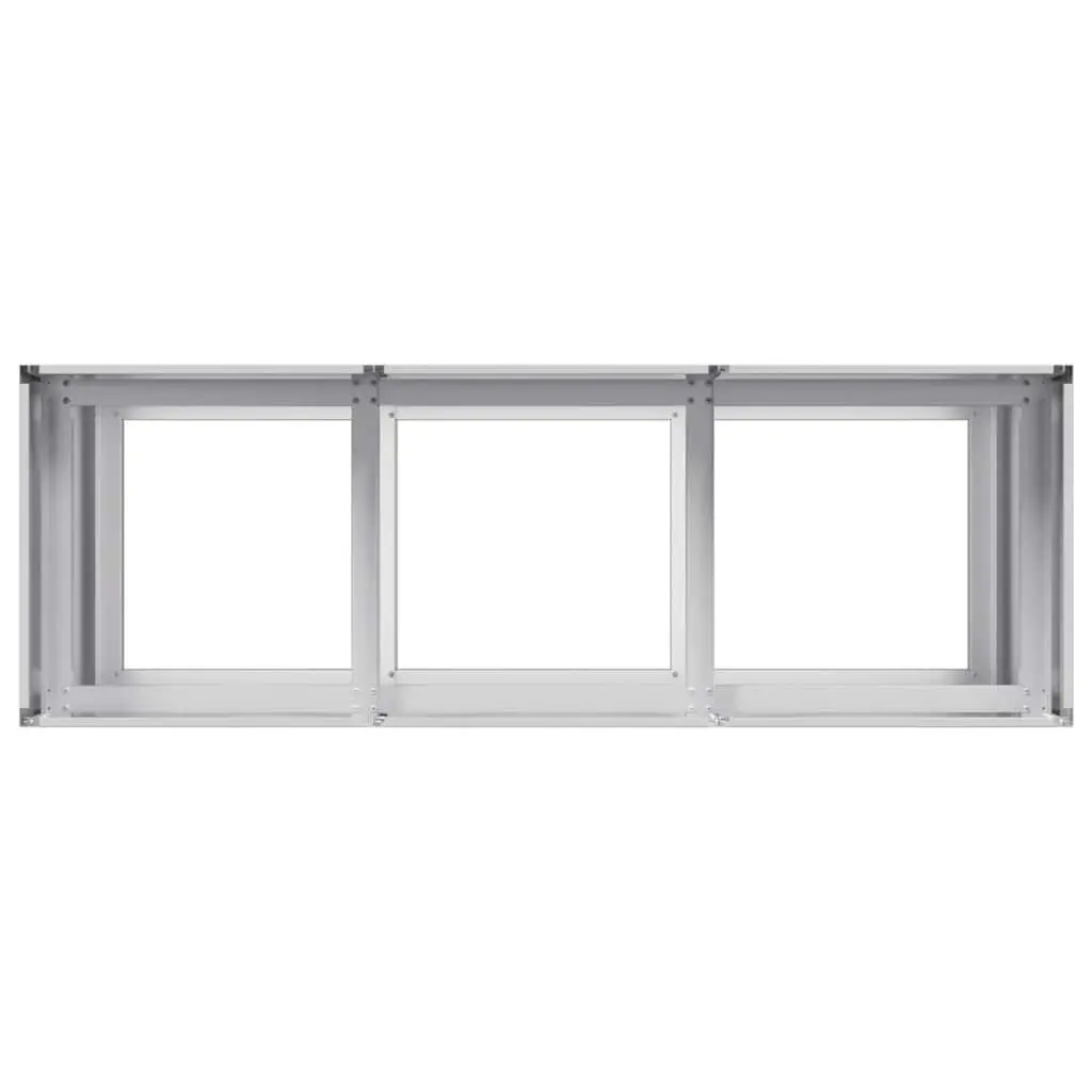 Galvanised Steel Planter 120x40x80 cm for Outdoor Gardening