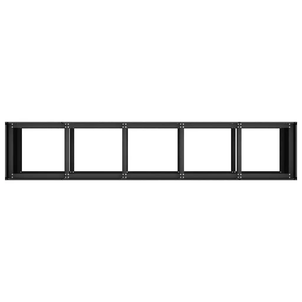 Raised Garden Planter Box Cold-rolled Steel 200x40x80cm Black