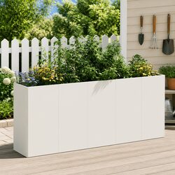 Stylish White Raised Garden Planter Box 200x40x80cm