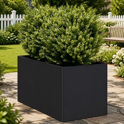 Premium Black Cold-rolled Steel Raised Bed Planter 40x80x40 cm