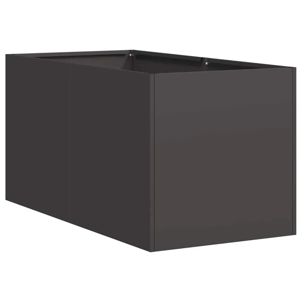 Planter Cold-rolled Steel 40x80x40 cm Black Raised Bed Garden Flowers Vegetables