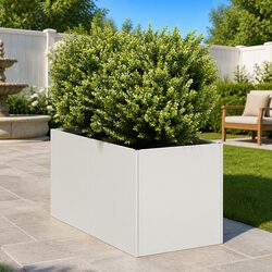 High-Quality Raised Bed White 40x80x40 cm Steel Planter