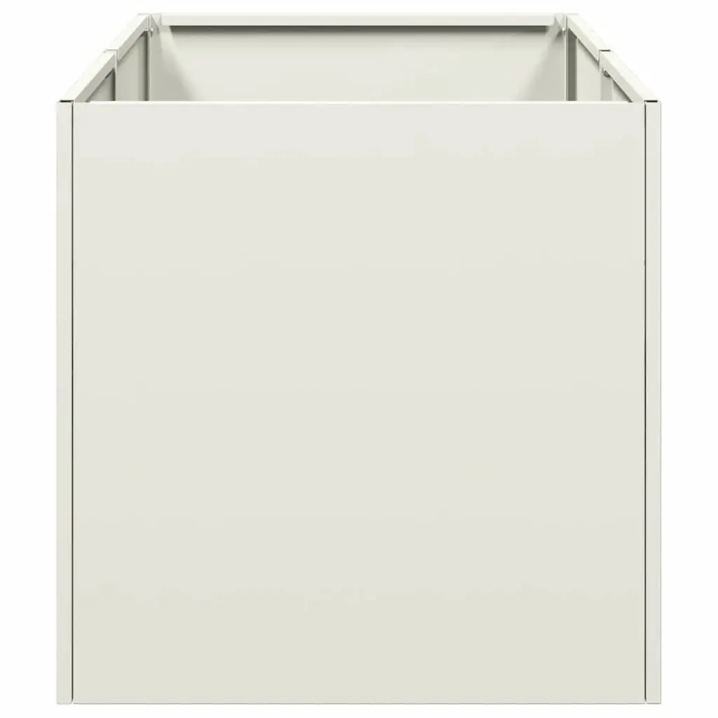 Planter Cold-rolled Steel 40x80x40 cm White Raised Bed Garden Flower Box