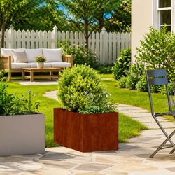 Brown Weathering Steel Raised Garden Bed 40x80x40cm